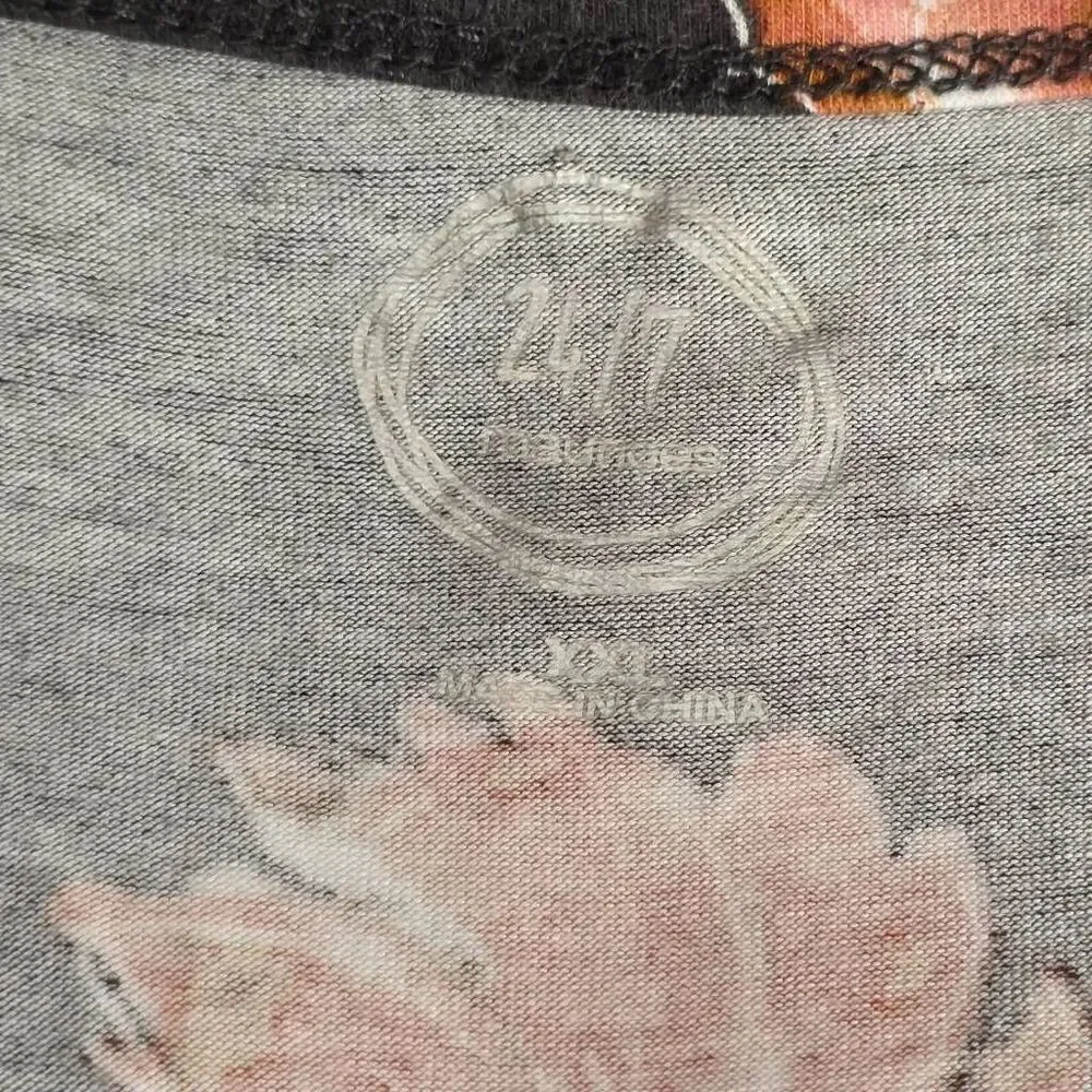 Lularoe Floral Long Sleeve Top XL Stretch